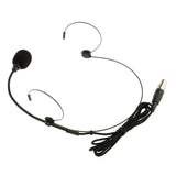 Maxbell 6xDouble Ear Hook Wired Headset Headworn Microphone Black XLR 3Pin