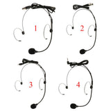 Maxbell 6xDouble Ear Hook Wired Headset Headworn Microphone Black XLR 3Pin