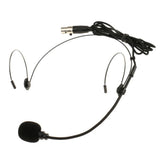 Maxbell 4xDouble Ear Hook Wired Headset Headworn Microphone Black XLR 3Pin