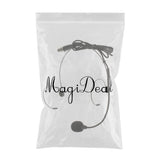 Maxbell 2xDouble Ear Hook Wired Headset Headworn Microphone Black XLR 3Pin