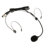 Maxbell 6xDouble Ear Hook Wired Headset Headworn Microphone Black XLR 3Pin