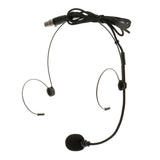 Maxbell 2xDouble Ear Hook Wired Headset Headworn Microphone Black XLR 3Pin