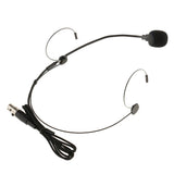 Maxbell 8xDouble Ear Hook Wired Headset Headworn Microphone Black XLR 4Pin