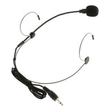 Maxbell 5xDouble Ear Hook Wired Headset Headworn Microphone Black 3.5mm Straight Angle