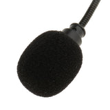 Maxbell 12xDouble Ear Hook Wired Headset Headworn Microphone Black 3.5mm Straight Angle