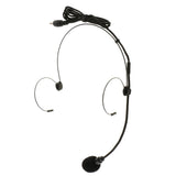 Maxbell 20xDouble Ear Hook Wired Headset Headworn Microphone Black 3.5mm Straight Angle