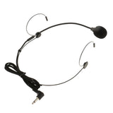Maxbell 24xDouble Ear Hook Wired Headset Headworn Microphone Black 3.5mm Right Angle