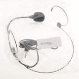 Maxbell 24xDouble Ear Hook Wired Headset Headworn Microphone Black 3.5mm Right Angle