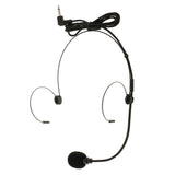 Maxbell 24xDouble Ear Hook Wired Headset Headworn Microphone Black 3.5mm Right Angle