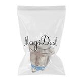 Maxbell 2x19mm Nickel Plated Brass Waterproof Starter Switch Momentary Push Button