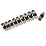Maxbell 3x10 Pieces F Compression Snap Seal Plug Connector for RG6 Satellite TV Cable