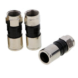 Maxbell 4x10 Pieces F Compression Snap Seal Plug Connector for RG6 Satellite TV Cable