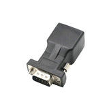 Maxbell DB9 RS232 Male to RJ45 Female Adapter COM Port to LAN Ethernet Port Converter