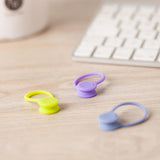 Maxbell 2x3Pieces Magnetic Earphone Cable Winders Wrap Corder Organzier String Tidy B