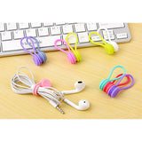 Maxbell 2x3Pieces Magnetic Earphone Cable Winders Wrap Corder Organzier String Tidy B