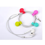 Maxbell 2x3Pieces Magnetic Earphone Cable Winders Wrap Corder Organzier String Tidy B
