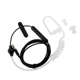 Maxbell 2x3.5mm In Ear Air Tube Anti-radiation Earphone Microphone Headphone Black