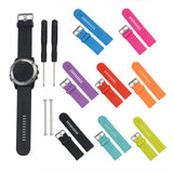 Maxbell 2xSilicone Wrist Band Replacement Strap for Garmin Fenix 3 HR Watch Red