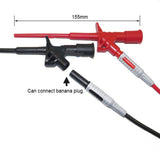 Maxbell 3xInsulated Quick Test Hook Clip High Voltage Flexible Testing Probe red