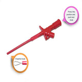 Maxbell 3xInsulated Quick Test Hook Clip High Voltage Flexible Testing Probe red