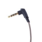 Maxbell 2x3.5mm DIY Earphone Audio Cable with Mic Repair Headphone Wire Semi Clear