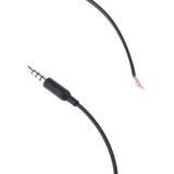 Maxbell 2x3.5mm DIY Earphone Audio Cable with Mic Volume Control Headphone Wire Black