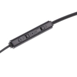 Maxbell 2x3.5mm DIY Earphone Audio Cable with Mic Volume Control Headphone Wire Black
