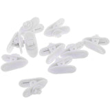 Maxbell 2x10 Pieces Lavalier Mic Earphone Headset tidy line Cable collar clip White
