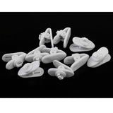 Maxbell 2x10 Pieces Lavalier Mic Earphone Headset tidy line Cable collar clip White