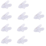 Maxbell 2x10 Pieces Lavalier Mic Earphone Headset tidy line Cable collar clip White