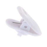 Maxbell 2x10 Pieces Lavalier Mic Earphone Headset tidy line Cable collar clip White