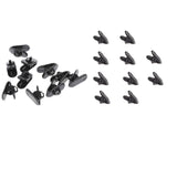 Maxbell 10x10 Pieces Lavalier Mic Earphone Headset tidy line Cable collar clip Black