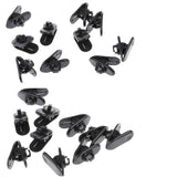 Maxbell 10x10 Pieces Lavalier Mic Earphone Headset tidy line Cable collar clip Black