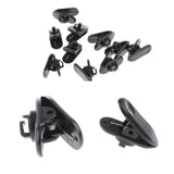 Maxbell 10x10 Pieces Lavalier Mic Earphone Headset tidy line Cable collar clip Black