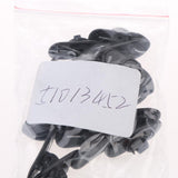 Maxbell 10x10 Pieces Lavalier Mic Earphone Headset tidy line Cable collar clip Black
