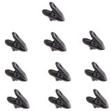 Maxbell 10x10 Pieces Lavalier Mic Earphone Headset tidy line Cable collar clip Black