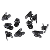 Maxbell 10x10 Pieces Lavalier Mic Earphone Headset tidy line Cable collar clip Black