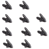 Maxbell 10x10 Pieces Lavalier Mic Earphone Headset tidy line Cable collar clip Black
