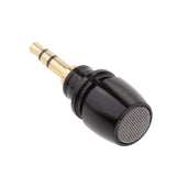 Maxbell 2xMini Plug in Vocal Instrument Condenser Microphone 3.5mm Mono TS Plug Black