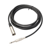 Maxbell 5xXLR 3 Pin Male to 1/4 6.35mm Mono Jack Male Plug Audio Microphone Cable 1m