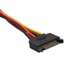 Maxbell 4x15 Pin Sata Male to Sata Female and 4Pin LP4 Power Splitter Y Cable 18cm