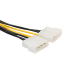 Maxbell 30x8 Pin (6+2) Female to Dual 4 Pin Male Graphics Card Power Cable Lead Adapter