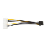 Maxbell 30x8 Pin (6+2) Female to Dual 4 Pin Male Graphics Card Power Cable Lead Adapter