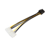 Maxbell 30x8 Pin (6+2) Female to Dual 4 Pin Male Graphics Card Power Cable Lead Adapter