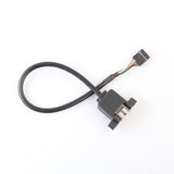 Maxbell 2xDual USB 2.0 A Female to Motherboard 9 Pin Header Cable and Screw Panel Hole