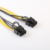 Maxbell 4xCPU 8Pin to Graphics Video Card Double PCI-E Power Supply Y Splitter Cable