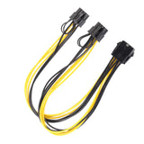 Maxbell 6xCPU 8Pin to Graphics Video Card Double PCI-E Power Supply Y Splitter Cable