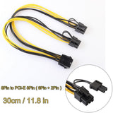 Maxbell 4xCPU 8Pin to Graphics Video Card Double PCI-E Power Supply Y Splitter Cable