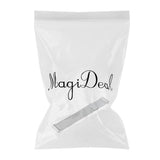 Maxbell 2pcs Watch Mesh Loop Wrist Band Strap Magnet Clasp Replacement Silver&Black