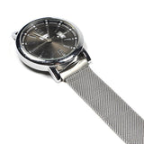 Maxbell 2pcs Watch Mesh Loop Wrist Band Strap Magnet Clasp Replacement Silver&Black
